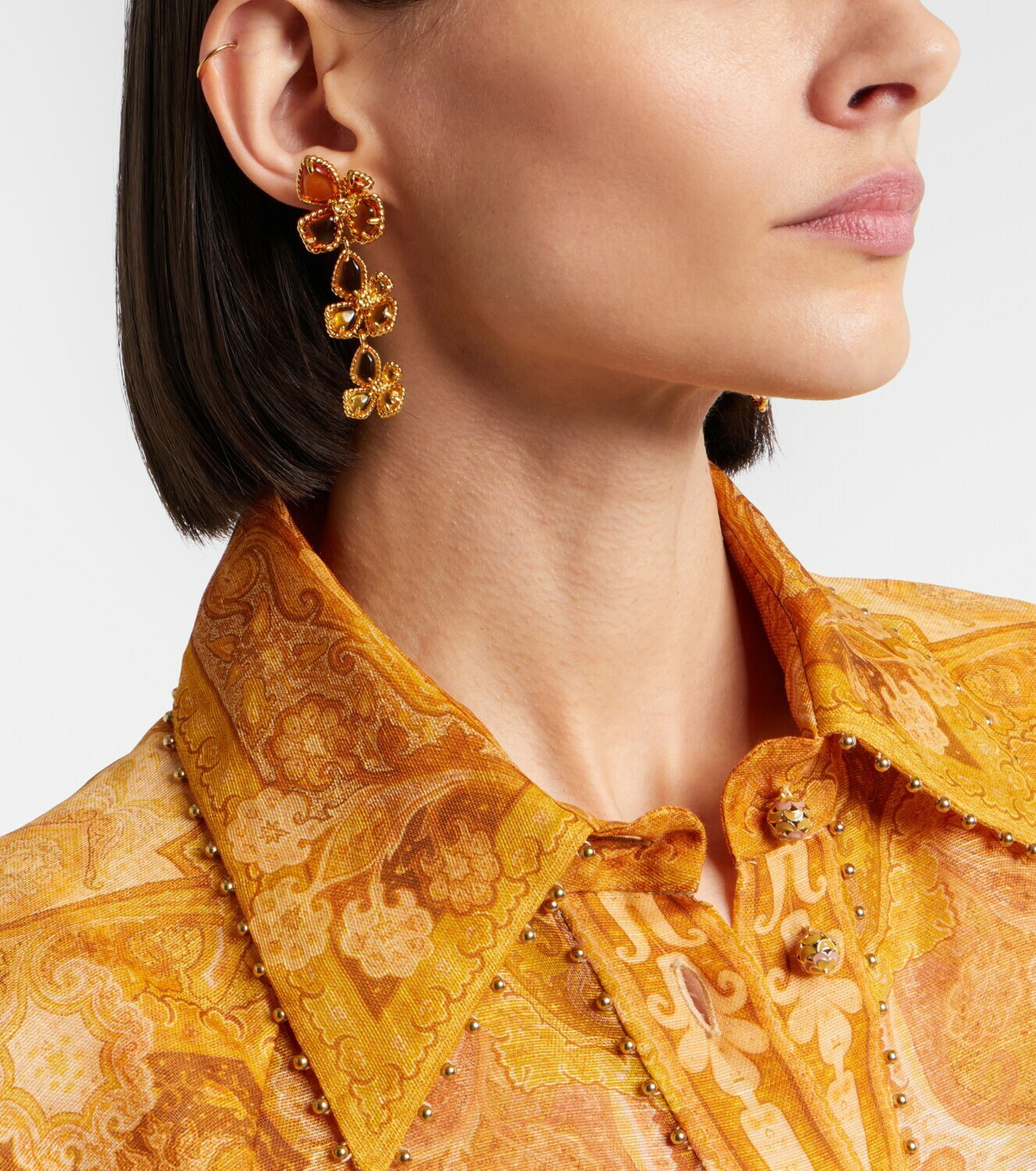 Zimmermann Bloom Large embellished drop earrings