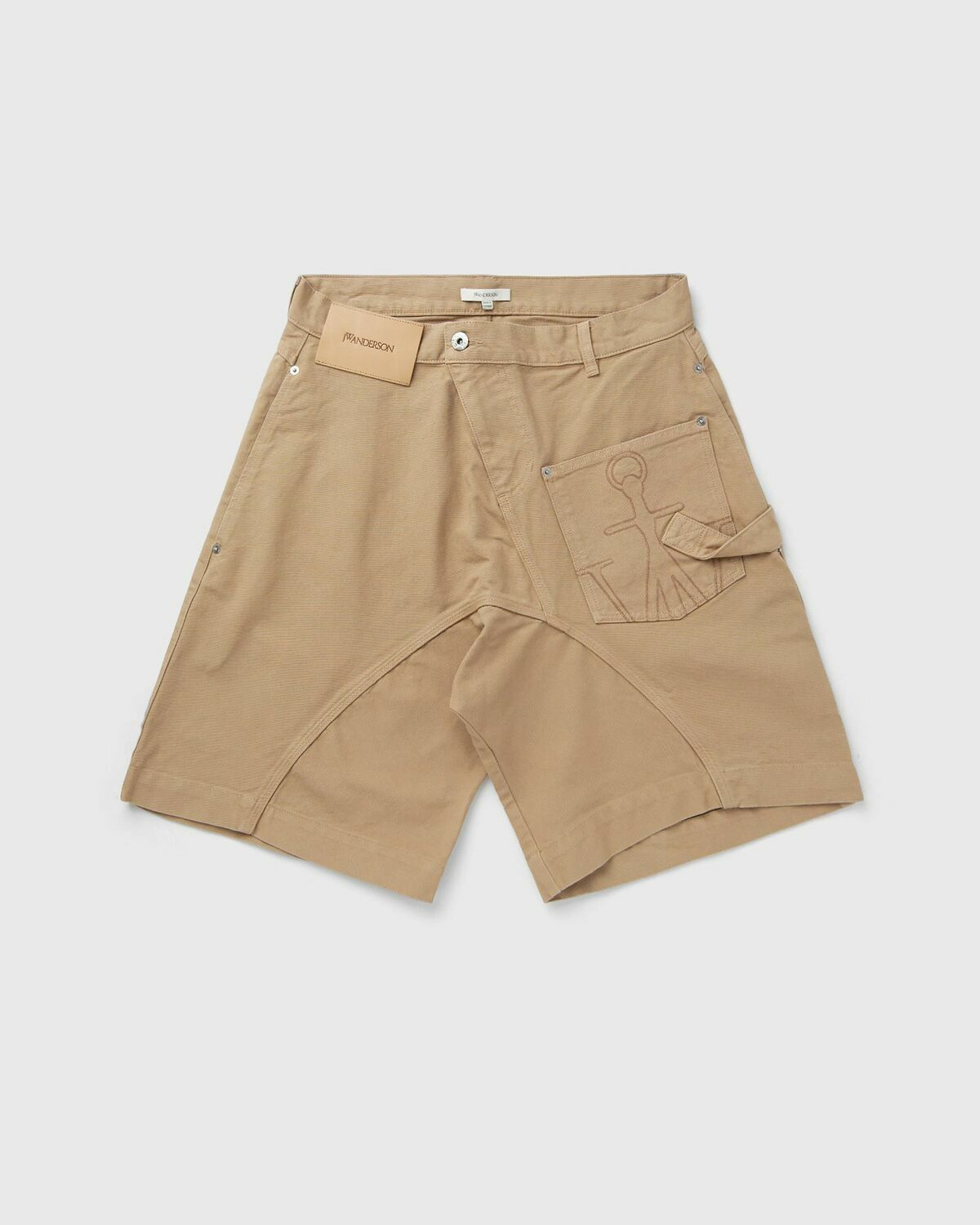 JW Anderson TWISTED WORKWEAR SHORTS Beige Mens Casual Short