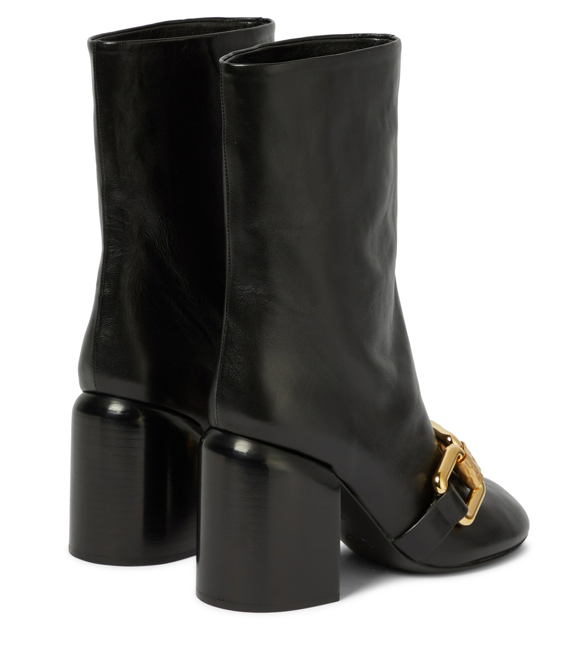 Jil Sander Black Leather Ankle Boots