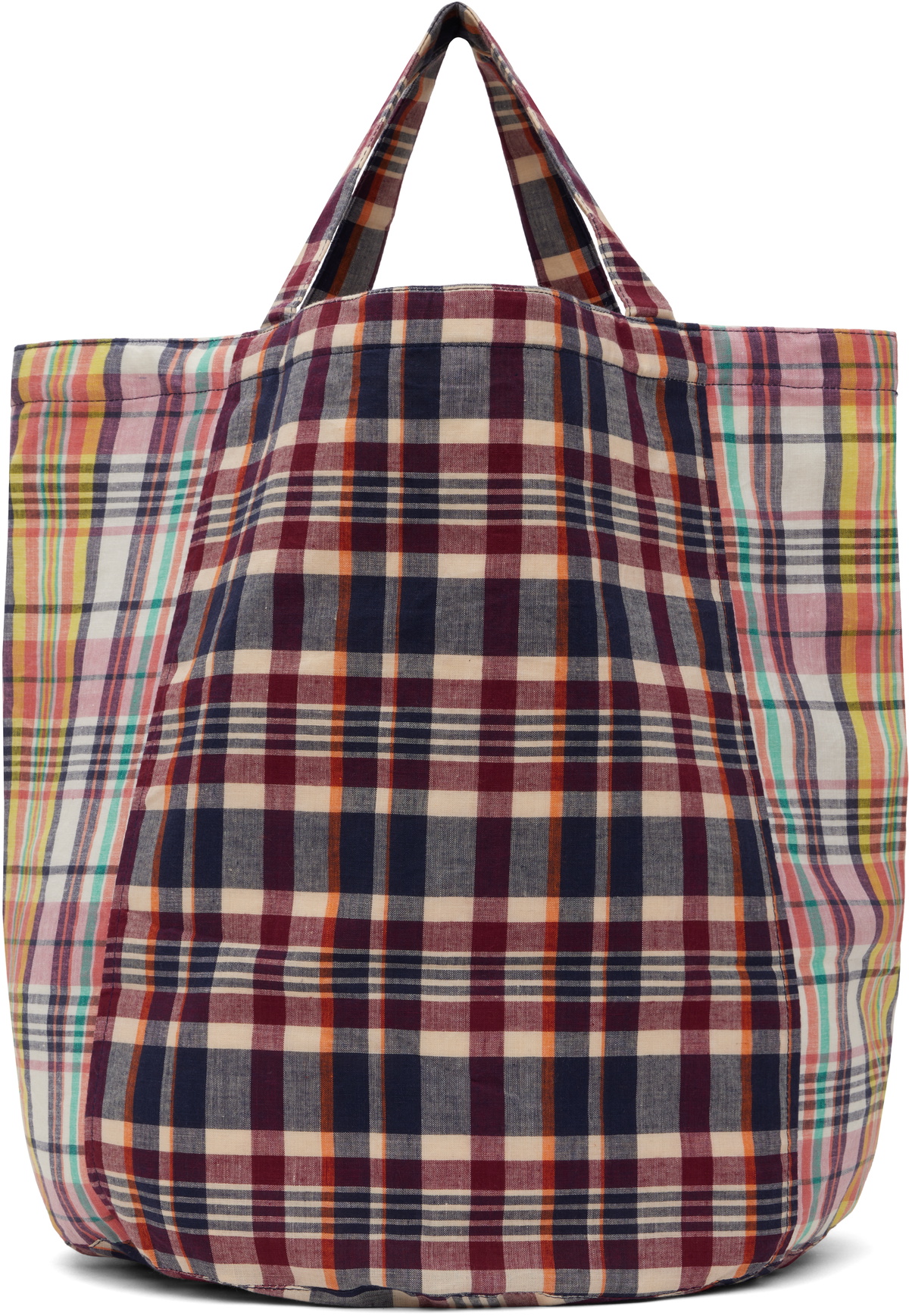 Drake's Multicolor Madras Patchwork Tote
