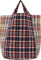 Drake's Multicolor Madras Patchwork Tote
