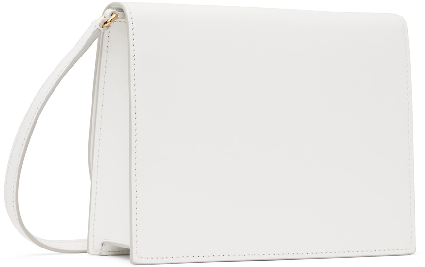 Dolce&Gabbana White Calfskin 'DG' Logo Crossbody Bag
