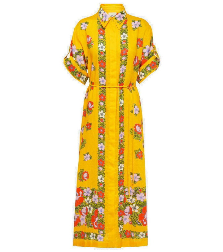 Photo: Alémais Belted floral linen shirt dress