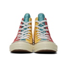 JW Anderson Red and Yellow Converse Edition Glitter Chuck 70 High Sneakers