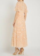 Needle & Thread Carmen Ruffled Tulle Gown Pink