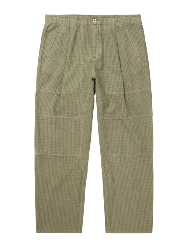 Photo: Folk - Assembly Straight-Leg Cotton-Blend Ripstop Trousers - Green