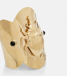 La DoubleJ Scarab gold-plated cuff bracelet