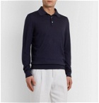 Ermenegildo Zegna - Cashmere and Silk-Blend Polo Shirt - Blue