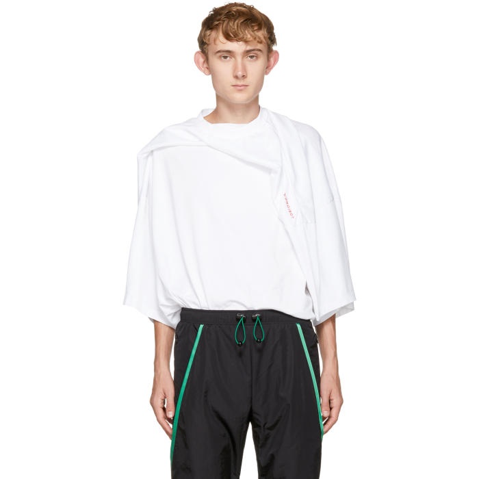 Photo: Y-Project White Oversized Deconstructed T-Shirt