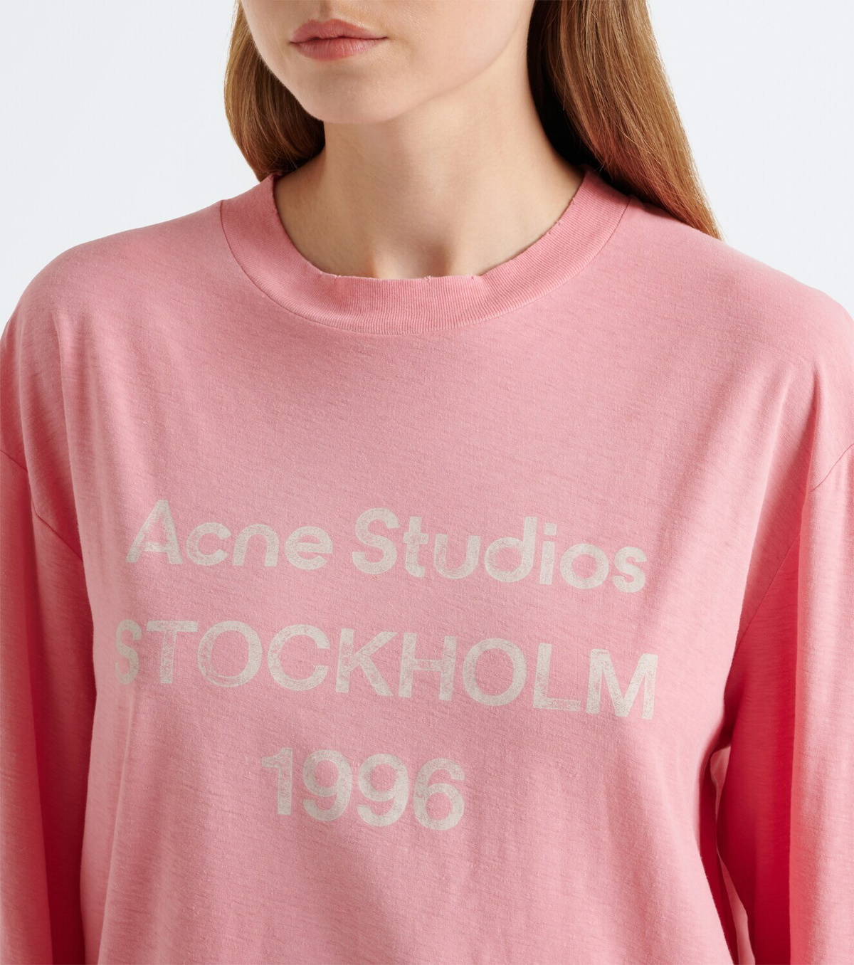 Acne Studios Logo cotton and hemp jersey T-shirt