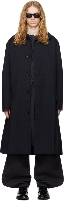Photo: pet-tree-kor Navy Resonance Pleat Coat