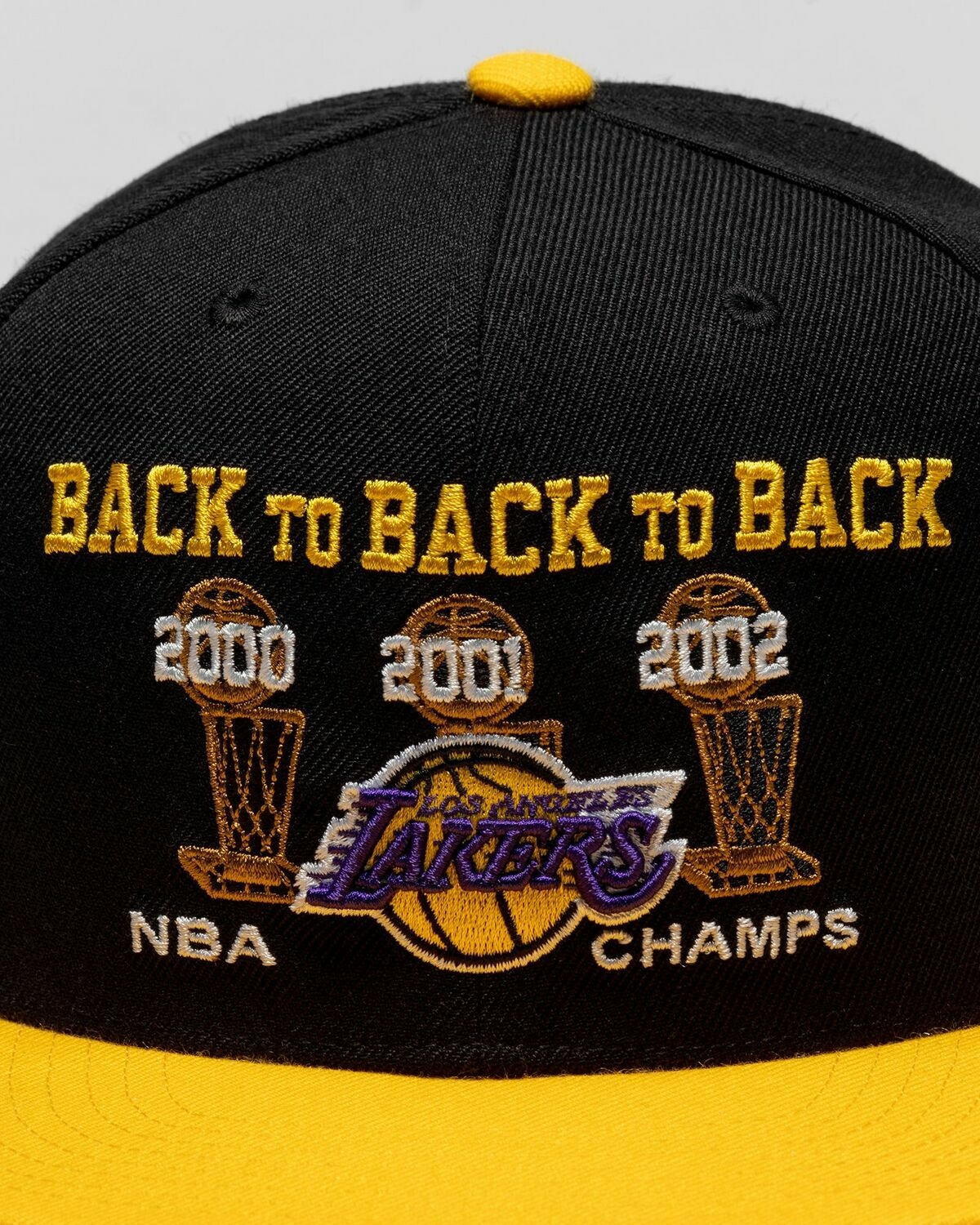 Mitchell & Ness Nba Champs Snapback Cap Hwc Los Angeles Lakers 2000 03 Black - Mens - Caps
