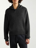 LEMAIRE - Knitted Hoodie - Brown