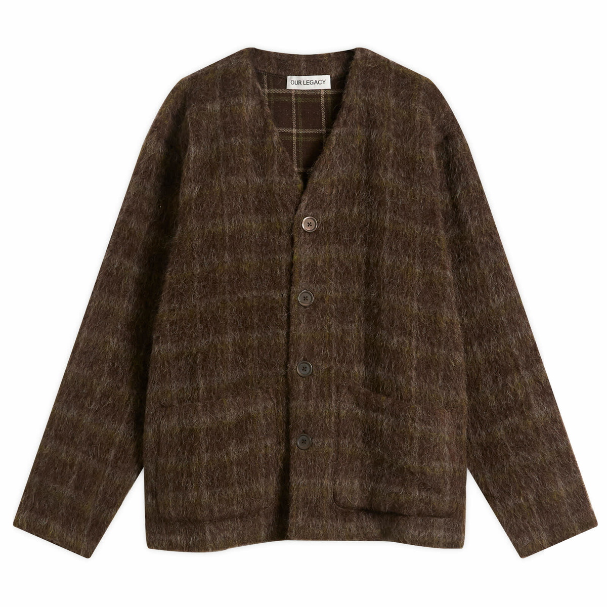 【新品未使用】Our Legacy Grey Check Cardigan 48 10264_3adee03eac-m2236cg_2-