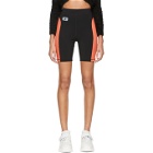 alexanderwang.t Black and Orange Jersey Biker Shorts