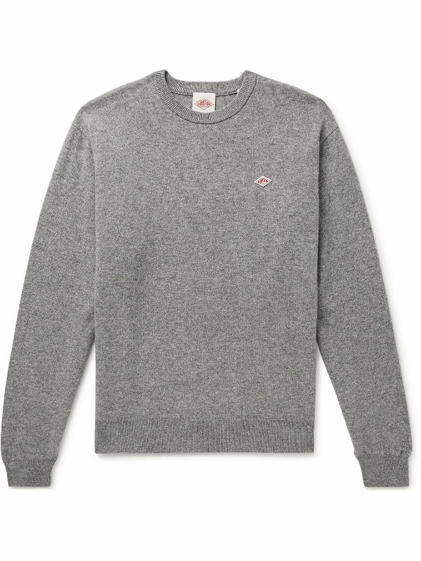 Photo: Danton - Logo-Appliquéd Wool Sweater - Gray