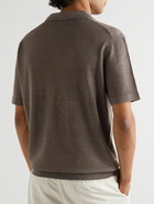 Theory - Goris Linen-Blend Polo Shirt - Brown