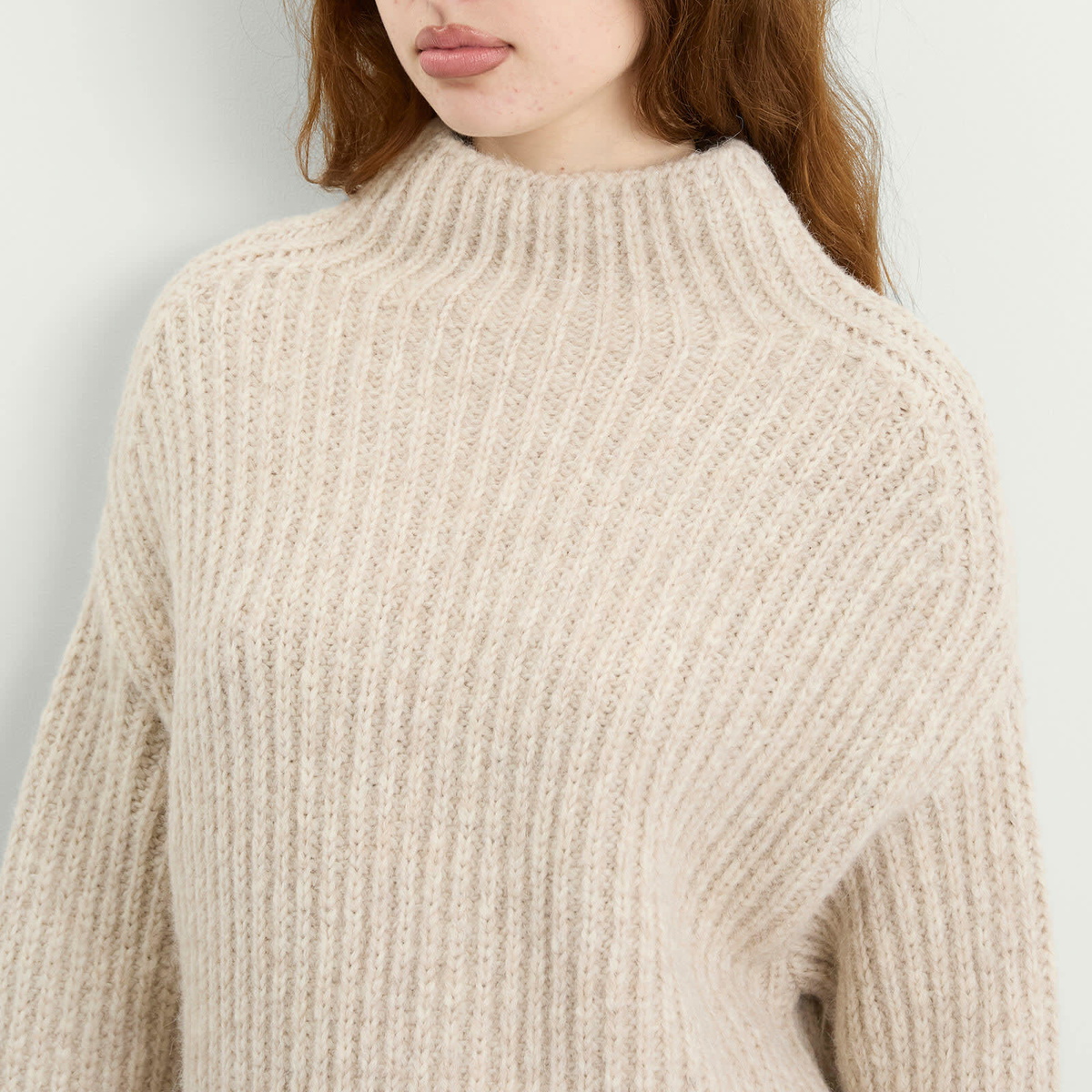 Closed Women's High Neck Sweatshirt in Slit Grey