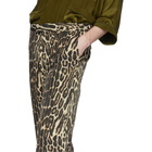 Dries Van Noten Brown and Black Leopard Trousers