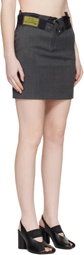 MM6 Maison Margiela Gray Wool Miniskirt