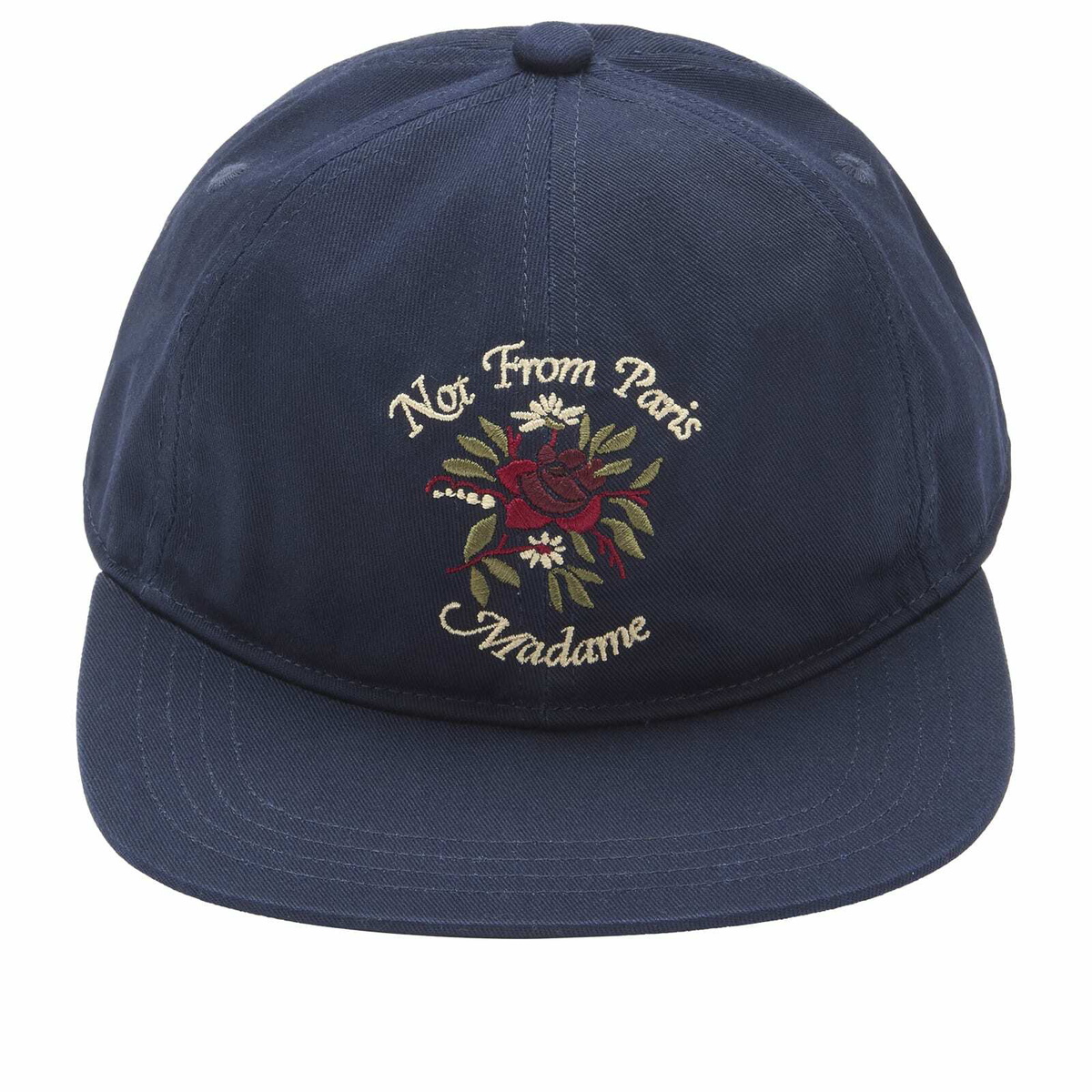 Drôle de Monsieur Men's Rose Slogan Cap in Navy 
