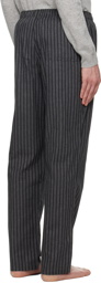 Sunspel Gray Stripe Pyjama Trousers