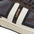 Lanvin Men's Clay Court Sneakers in Anthracite Grey/ Milk