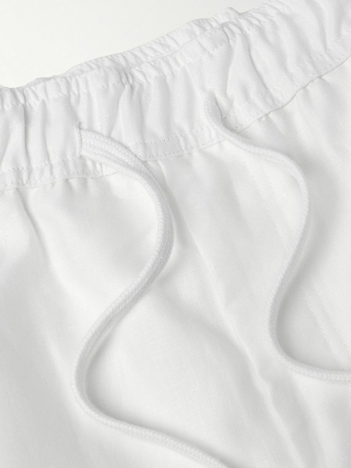 Derek Rose - Sydney 1 Straight-Leg Linen Drawstring Shorts - White