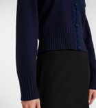 Erdem Crochet-trimmed wool-blend cardigan