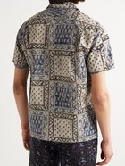 Beams Plus - Camp-Collar Printed Cotton Shirt - Neutrals