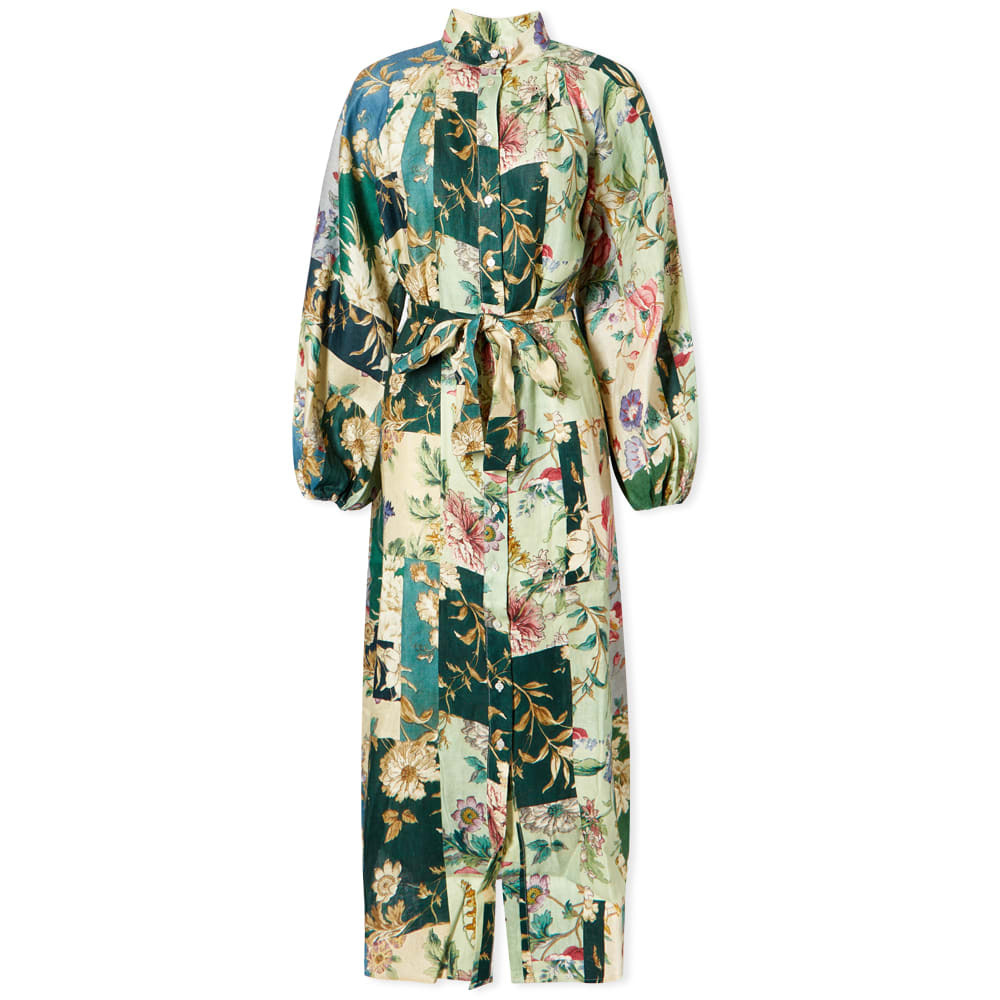 alemais loretta shirt dress Buy ALEMAIS Green Loretta Midi Shirt Dress in Linen For Women Online