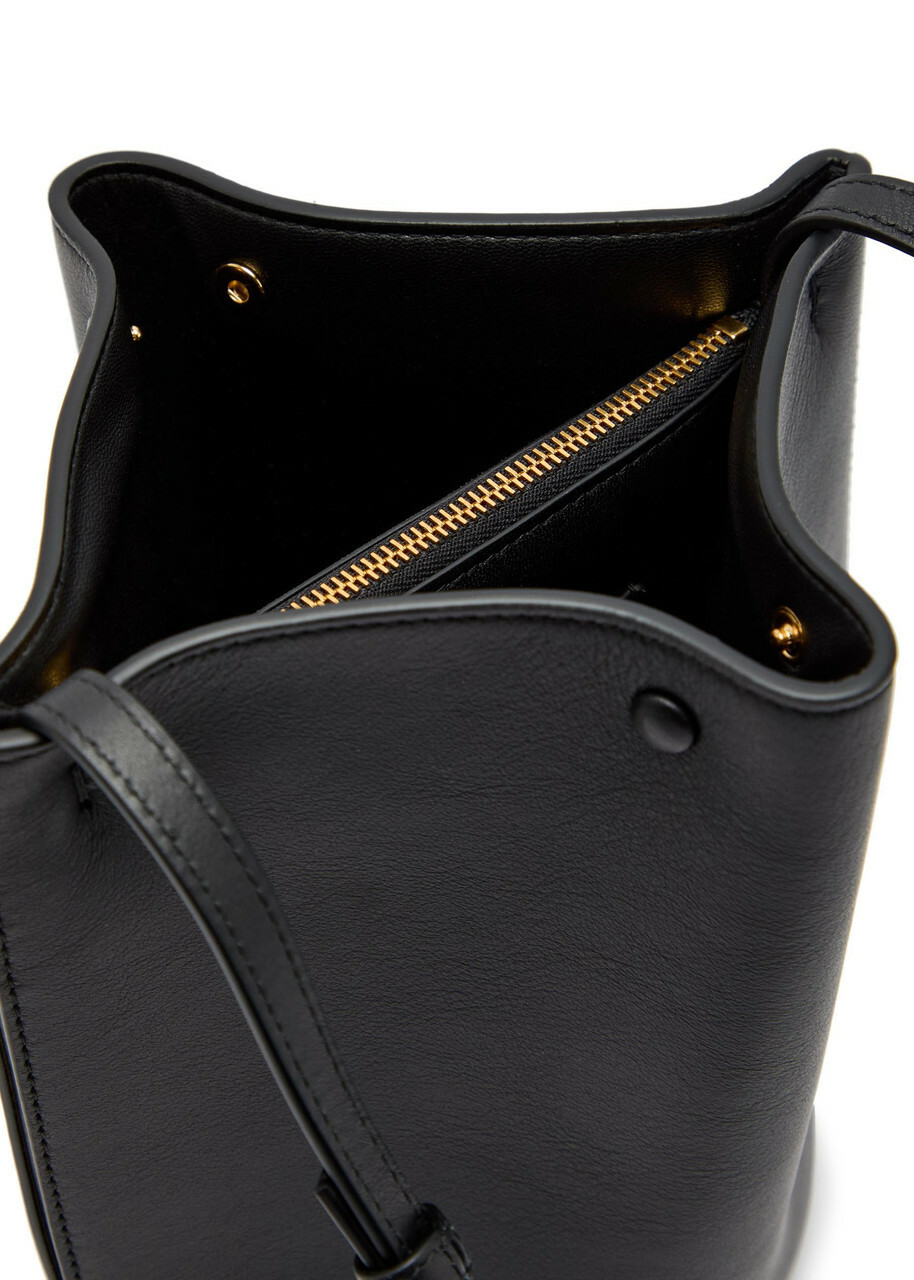 Givenchy Nano Floral Bag-charm Leather Bucket bag - Black - One Size
