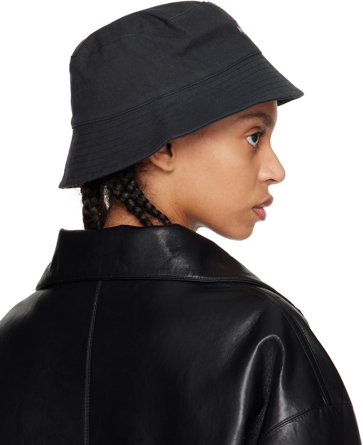 Nanushka Black Caran Bucket Hat