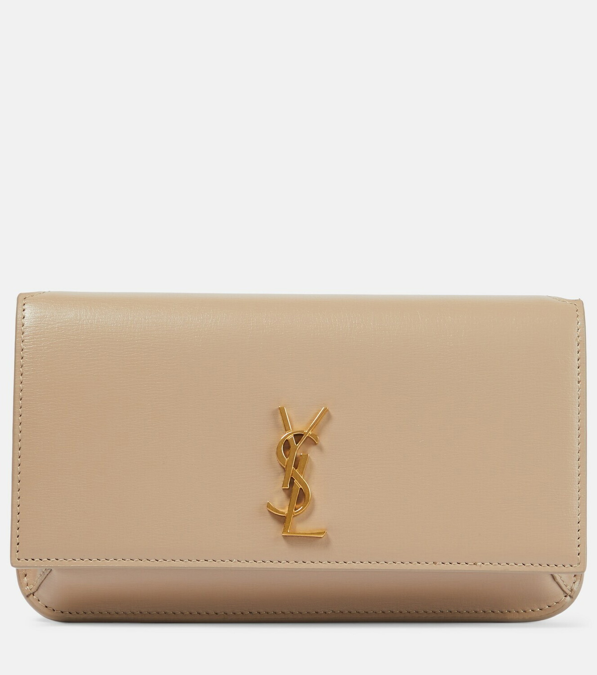 YSL Saint Laurent Cassandre women gold evening clutch