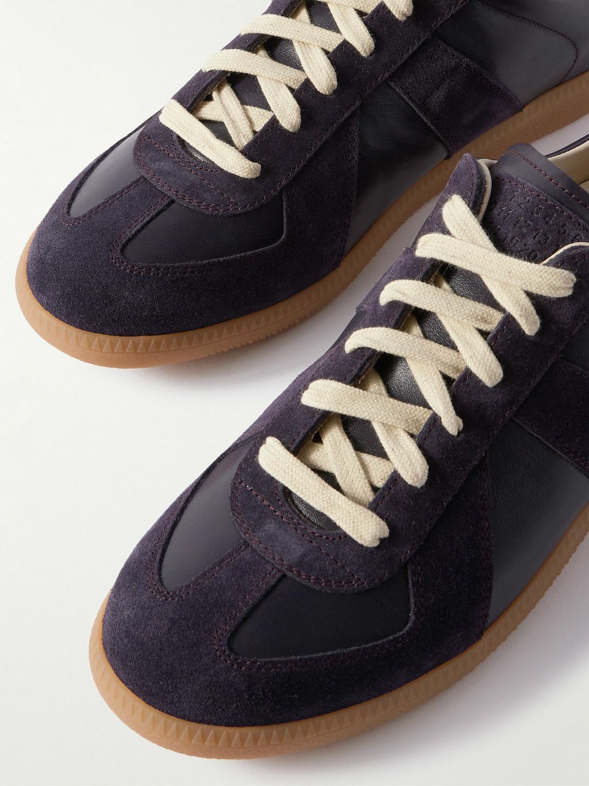 スニーカー Maison Margiela Replica' Sneakers Maison Margiela - Replica White Suede & Leather Low Top Sneaker