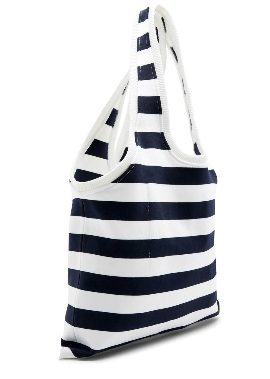 Jacquemus Le Sac Marcel Striped Knitted Tote - Navy - One