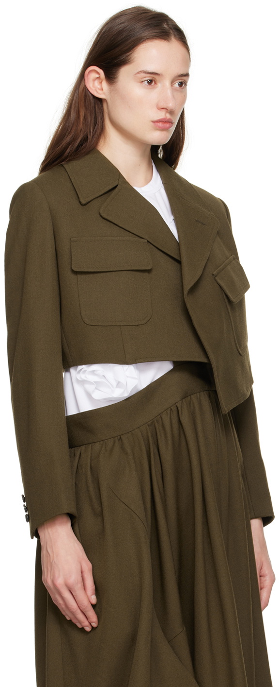 Comme des Garçons Comme des Garçons Khaki Asymmetric Jacket