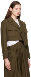 Comme des Garçons Comme des Garçons Khaki Asymmetric Jacket