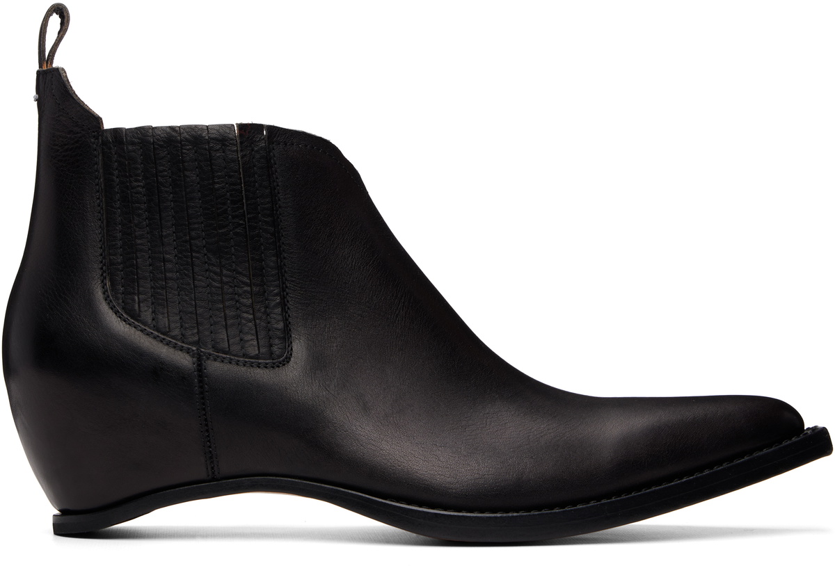 Maison Margiela Black Side-Zip Chelsea Boots Maison Margiela