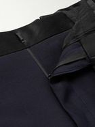 TOM FORD - Straight-Leg Wool and Silk-Blend Tuxedo Trousers - Blue