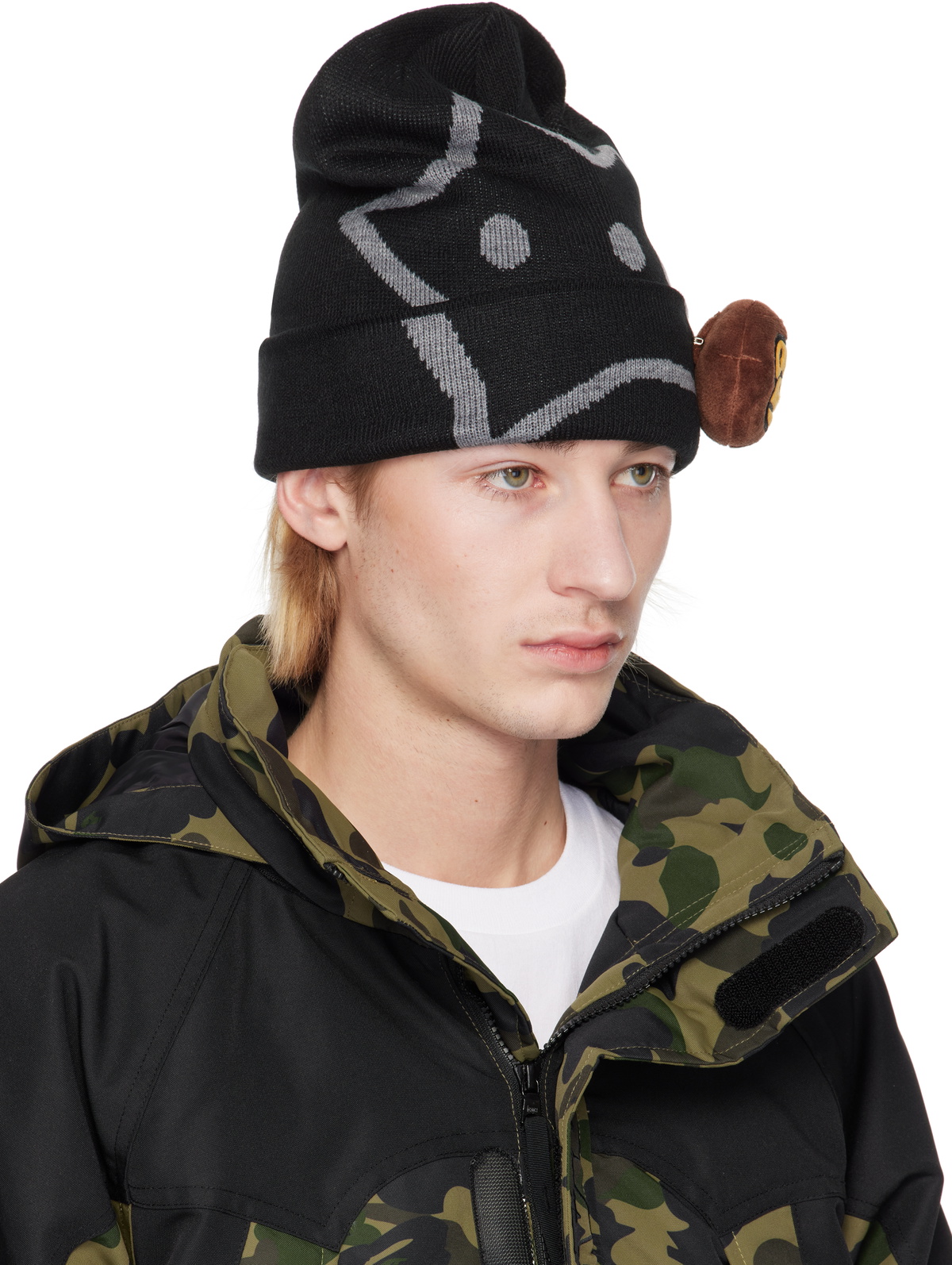 BAPE Black Knit Baby Milo Beanie A Bathing Ape