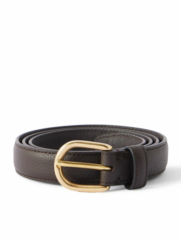 Photo: Saman Amel - Cardon 2.5cm Full-Grain Leather Belt - Brown