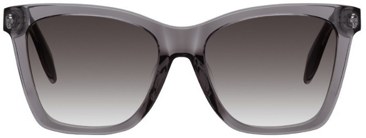 Photo: Alexander McQueen Grey Square Sunglasses