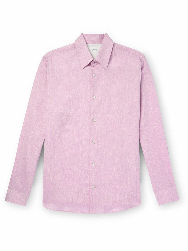 Photo: Mr P. - Organic Linen-Chambray Shirt - Pink