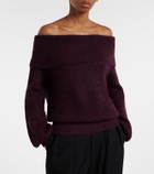 Jardin des Orangers Off-shoulder cashmere and silk sweater