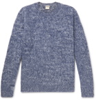 Massimo Alba - Neil Mélange Brushed-Cashmere Sweater - Blue