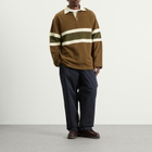 Foret Men's Match Rugby Sweatshirt in Earth/Pine