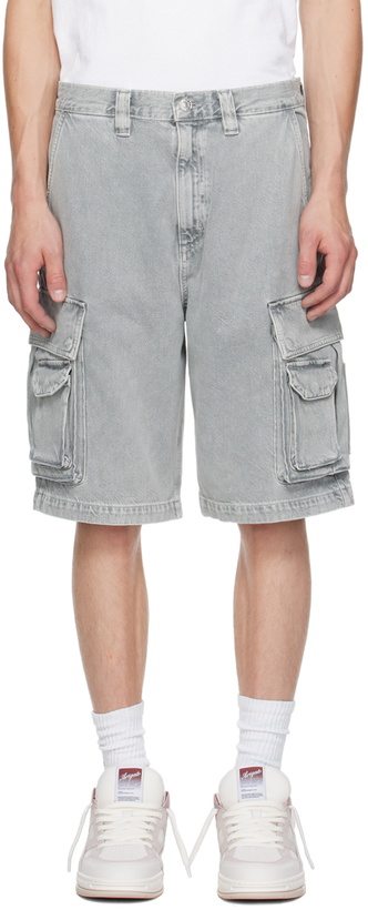 Photo: AGOLDE Gray Rex Denim Shorts