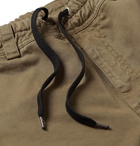 Aspesi - Slim-Fit Cotton-Twill Drawstring Trousers - Brown