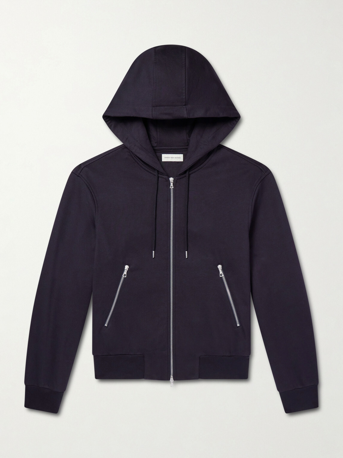 Dries Van Noten - Cotton-Jersey Zip-Up Hoodie - Blue